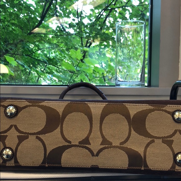 Authentic Classic Monogram Coach Purse with Scarf - Picture 5 of 5